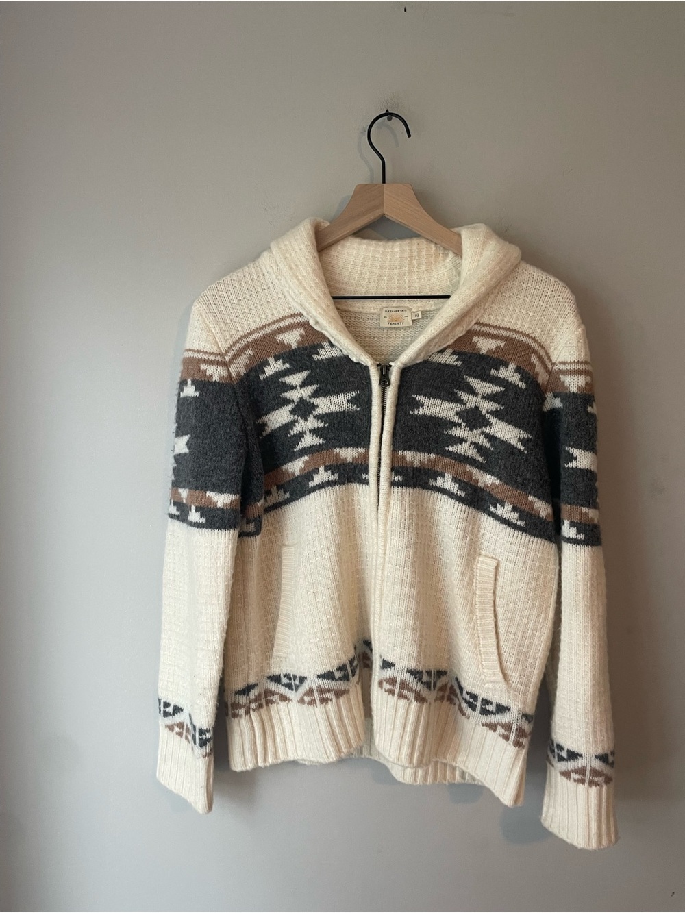 Fatherty x Yellowtail Wool Cashmere Blend Navajo Cardigan